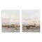 Stupell Industries Muted Horizon Neutral Tones 2 Piece Wall Plaque Art Set, design by Hazel J.